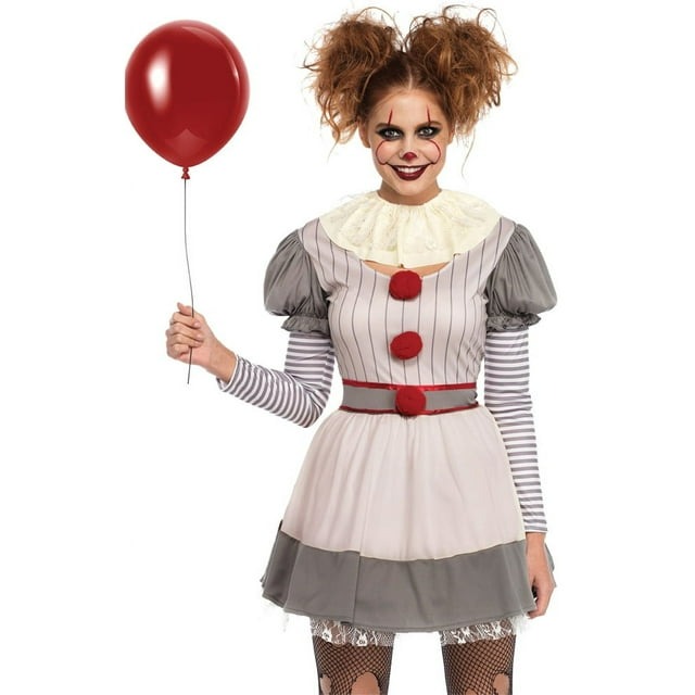 scary clown womens costume